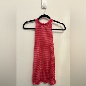 Zara Red Houndstooth Tank Top
